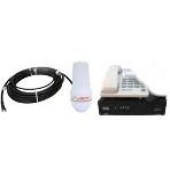RST100FS RemoteSAT Terminal, Fixed Site Bundle includes the RST975 Panasonic POTS Phone, RST710 Antenna, and RST933 12m Cable