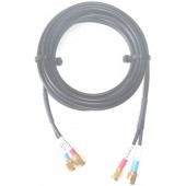 STARPAK-CABLE-95-MSS-KIT Micro Twin Cable Kit, RG174U Low Loss by Times Microwave USA, moulded 2.4m(95in) Gold SMA-Male Connectors 